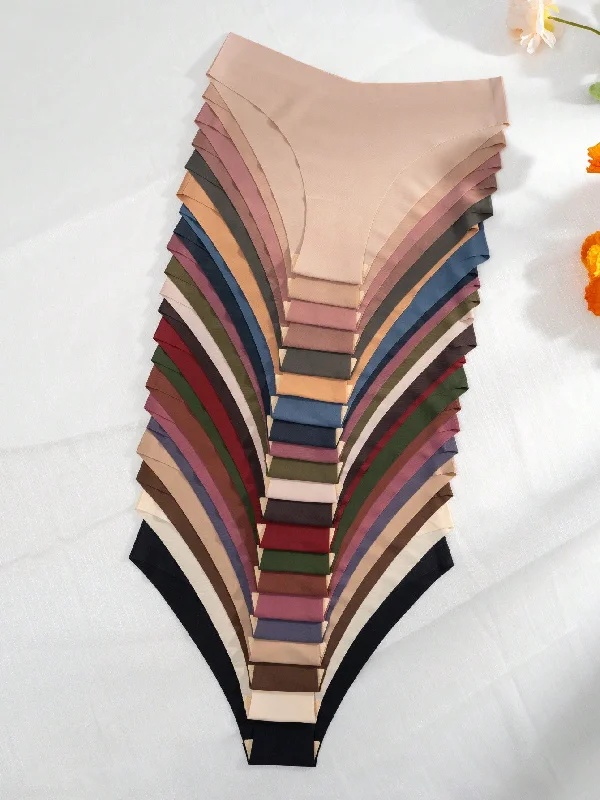 21pcs/Set Solid Color Briefs