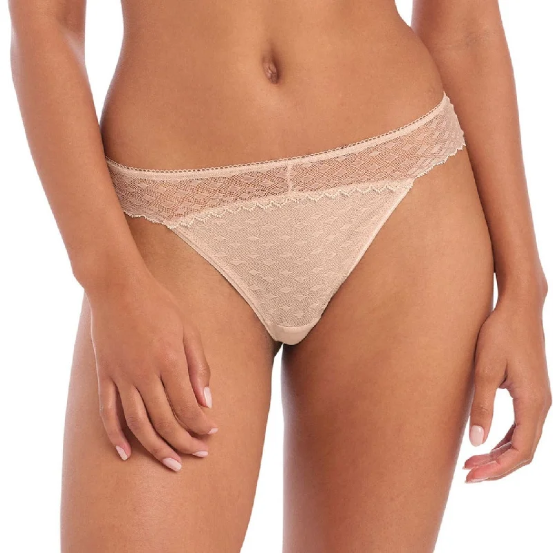 AA400571NAE Signature Brazilian Lace Thong | Natural Beige