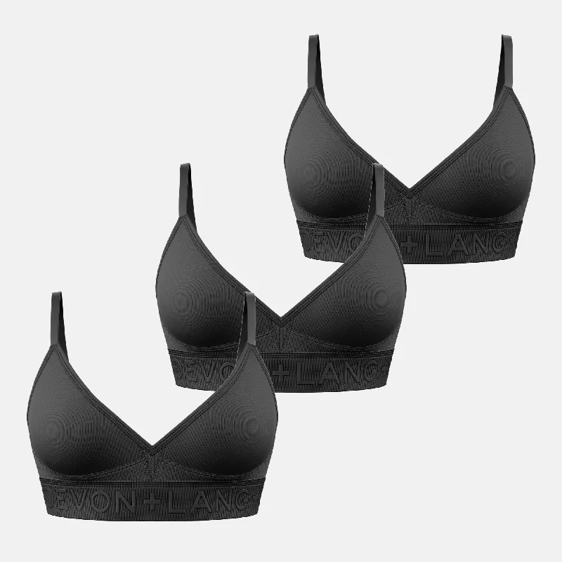 Bria Bralette - Multi-Packs - Obsidian