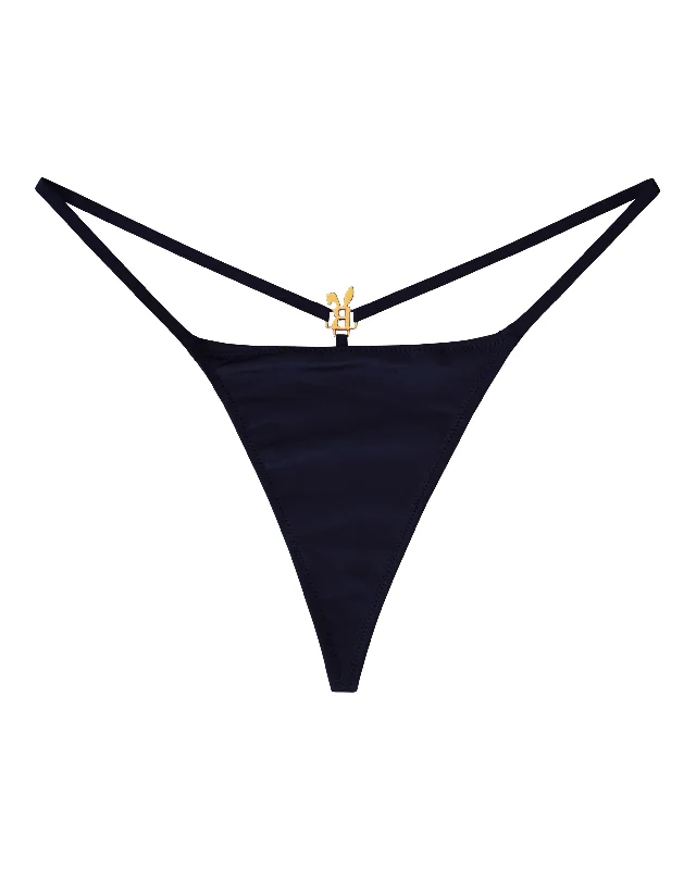 BUNNY G-STRING THONG IN BLACK