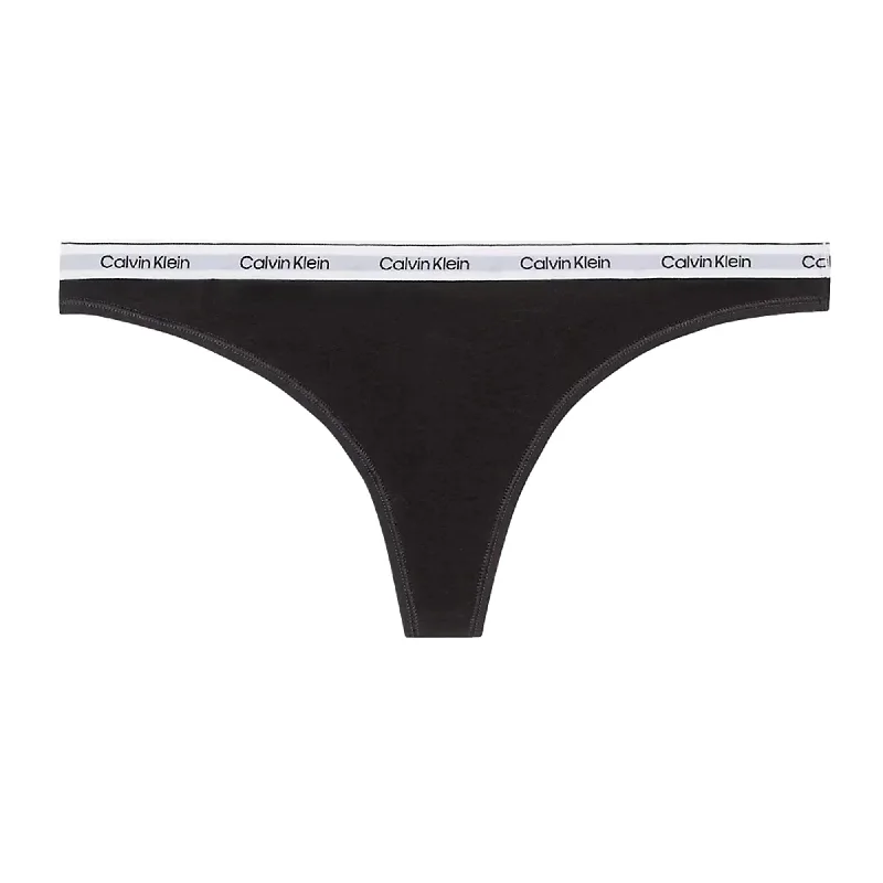 Calvin Klein Modern Logo Thong - Black