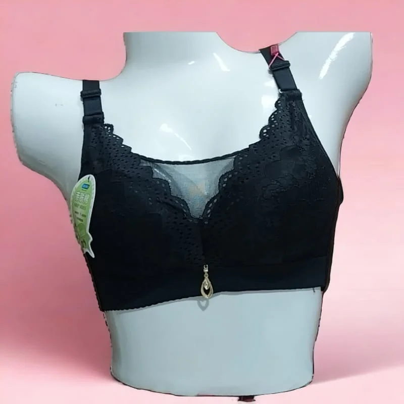 Black full coverage padded bra