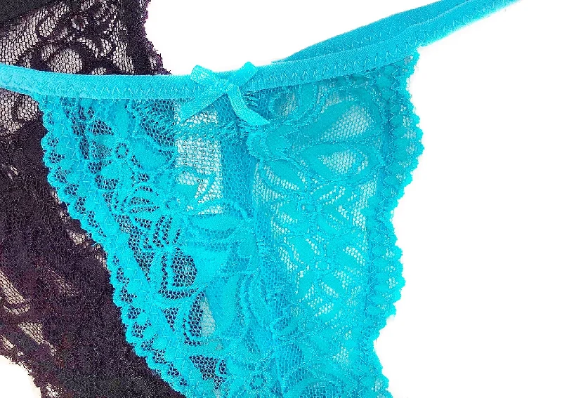 Barely There Scalloped Lace Thongs