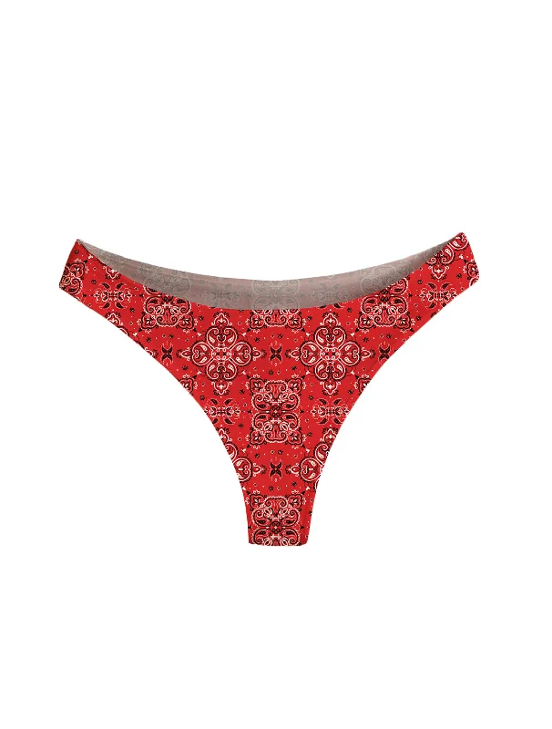 AiraModal™ Ruby Paisley Mid-Rise Thong