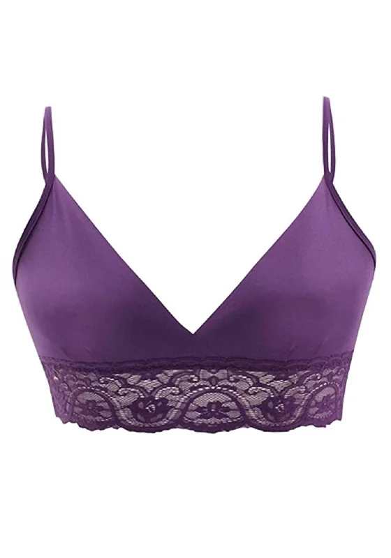 Tulip Bralette In Plum