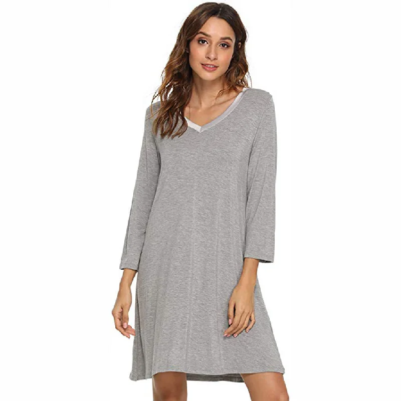 Bamboo long sleeve nightdress