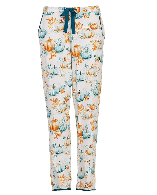 Goldie Womens Pumpkin Printed Jersey Pyjama Bottoms