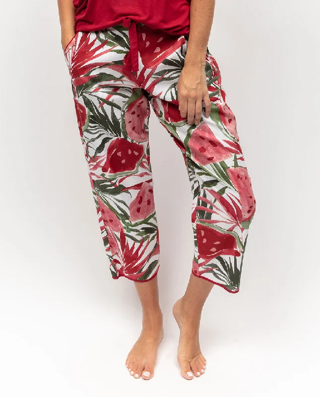 Mel Watermelon Print Cropped Pyjama Bottoms