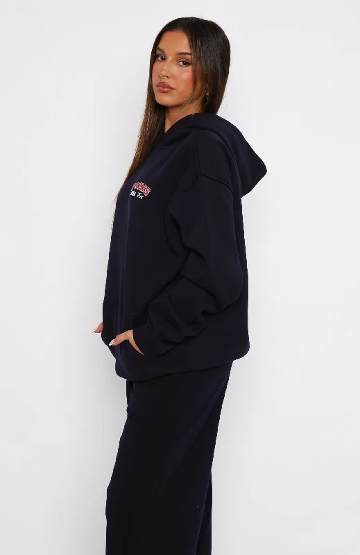 Team Paris Oversized Hoodie Navy