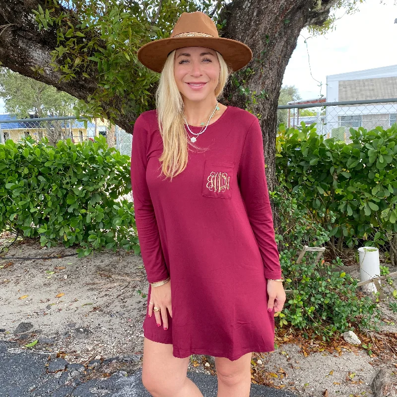 Monogram Bree Burgundy Dress