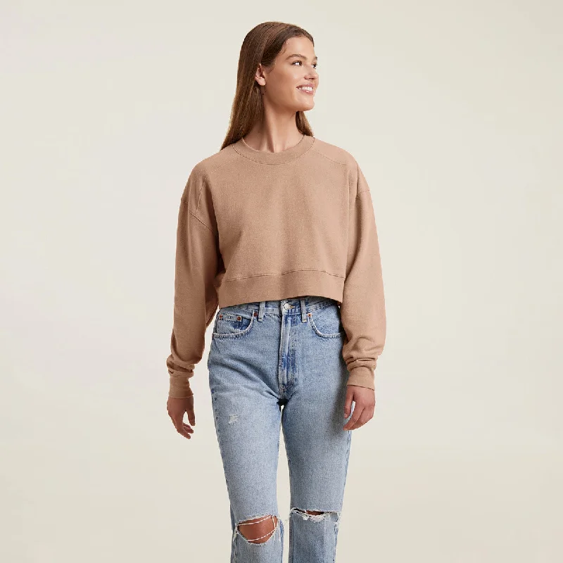 Cropped Crewneck Sweatshirt | Cinnamon