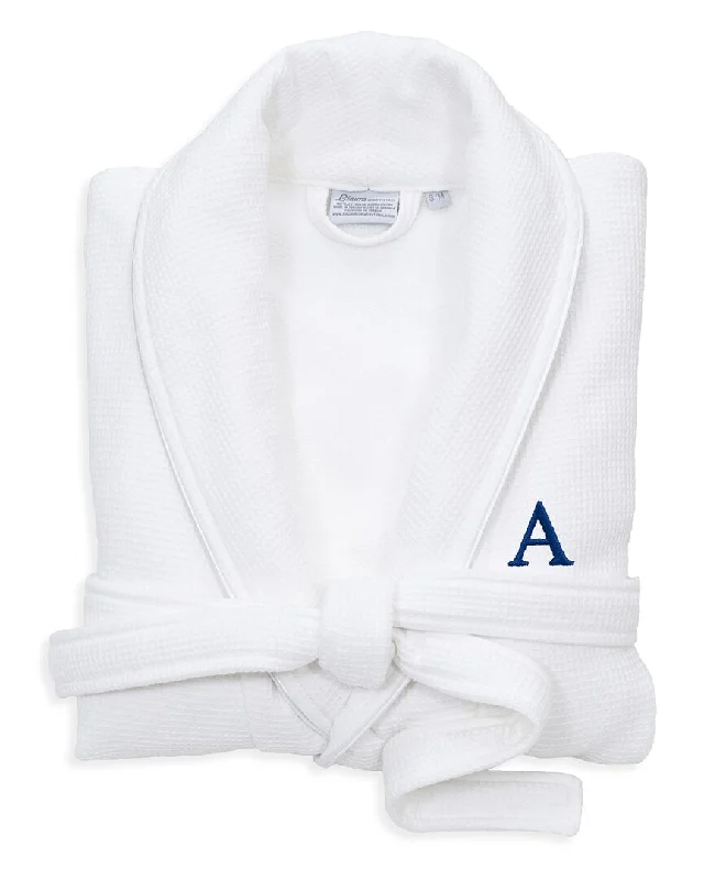 Linum Home Textiles Monogrammed Waffle Large/X-Large Terry Bathrobe, (A-Z)