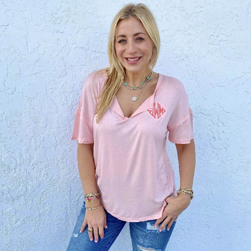 Monogram Presley Peach Top