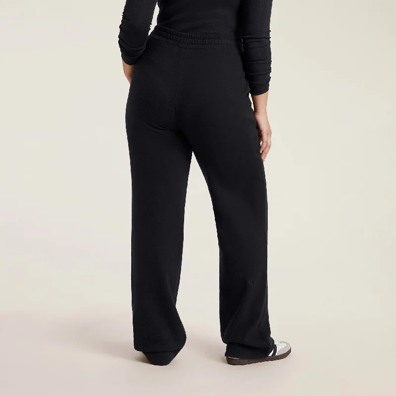 Wide Leg Sweatpant | Black